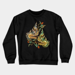 Thai art Naga head. Crewneck Sweatshirt